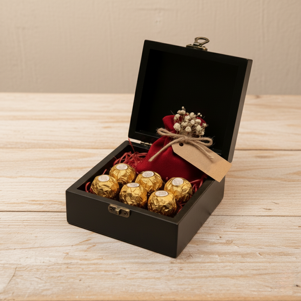 Embroidered Wooden Box – Unique Gift & Home Decor