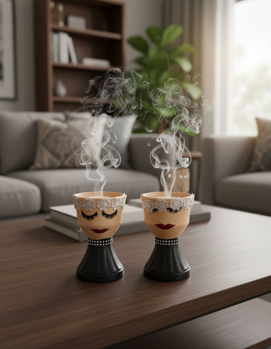 Clay Incense Burner – Elegant Traditional Décor-مبخرة فخار